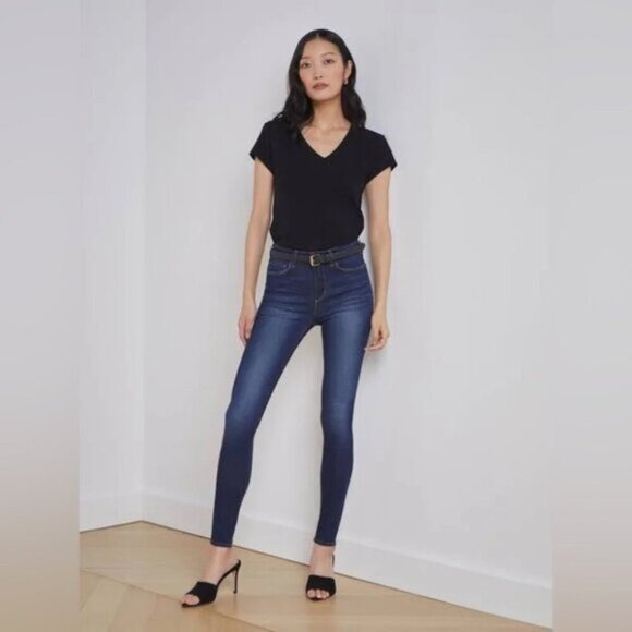 NWOT- L'AGENCE Marguerite skinny Jean In Baltic - Picture 5 of 11